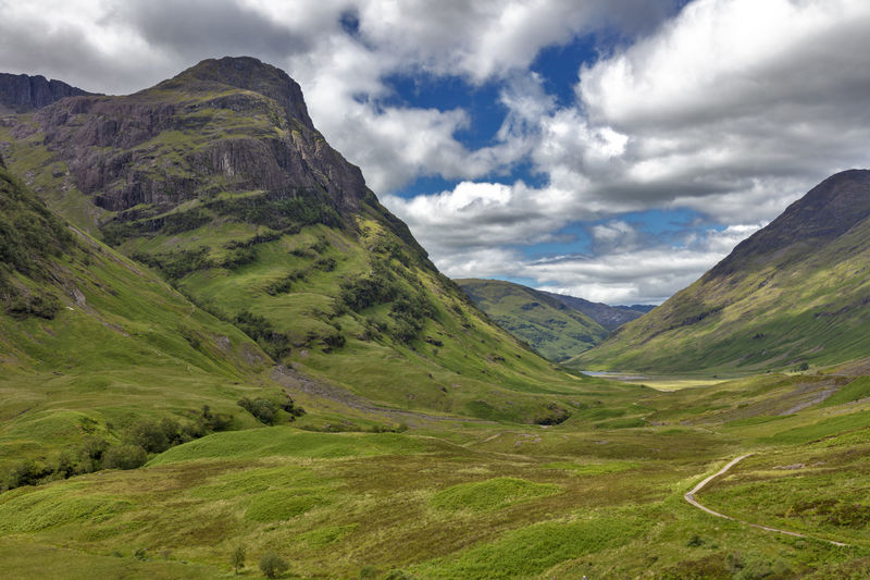 Valley glen coe, highlands, scotland, great britain