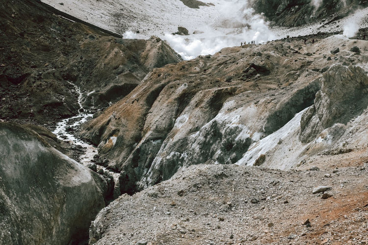 Scenic view of rocky mountains