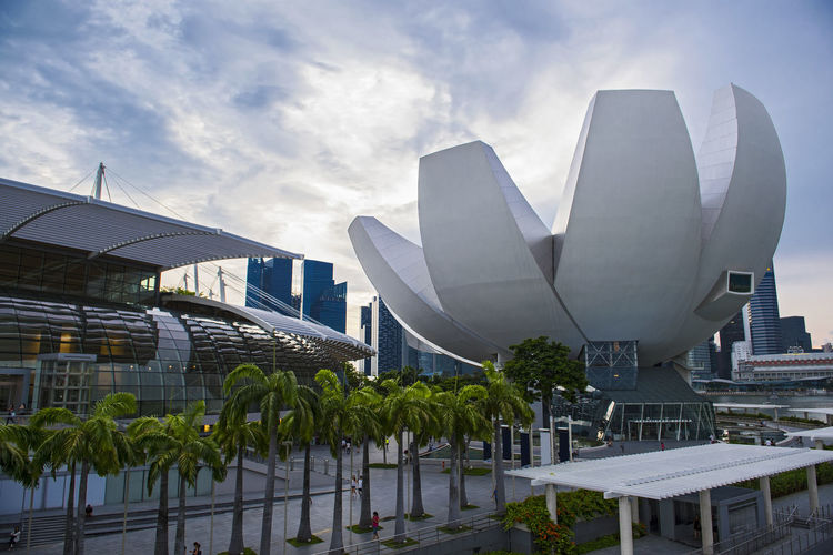 The lotus shaped building is one of singapores landmark buildings