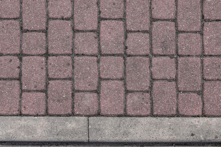 High angle view of footpath