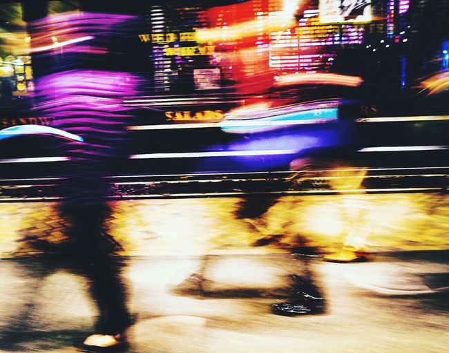 Light trails at night