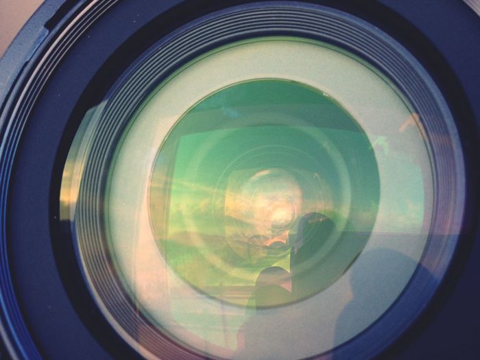 Close-up of camera lens