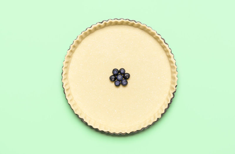 High angle view of dessert on table