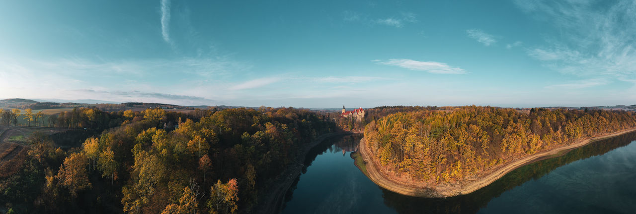 Scenic view of river against sky