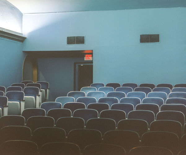 Empty chairs in room
