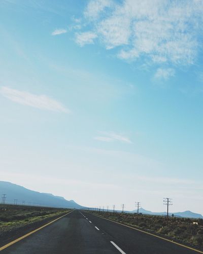 Road against sky