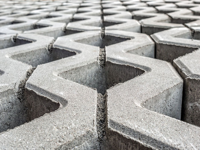 High angle view of concrete outdoors