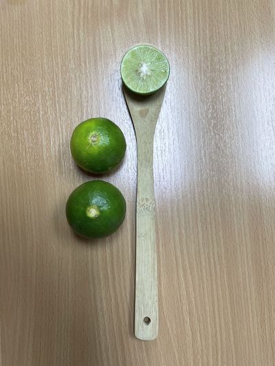 High angle view of tomatoes on table