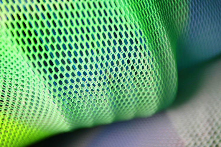 Close-up of green netting