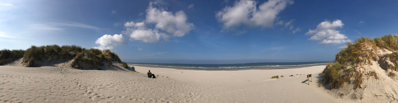 Panoramic view of beach against sky