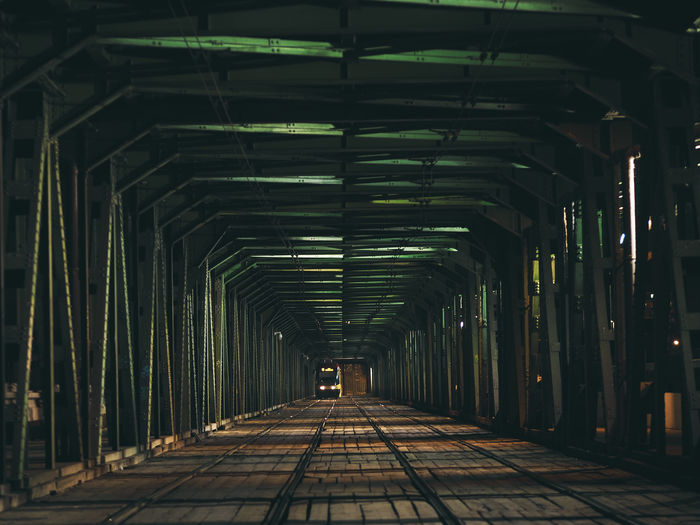 Empty railway station platform