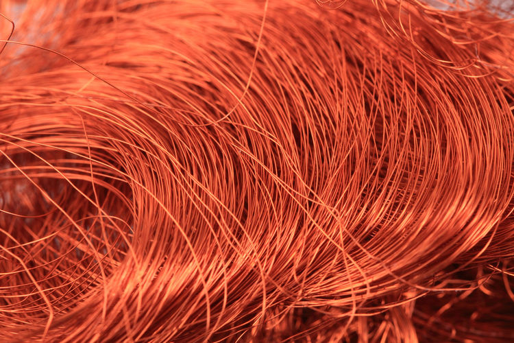 Full frame shot of copper wire