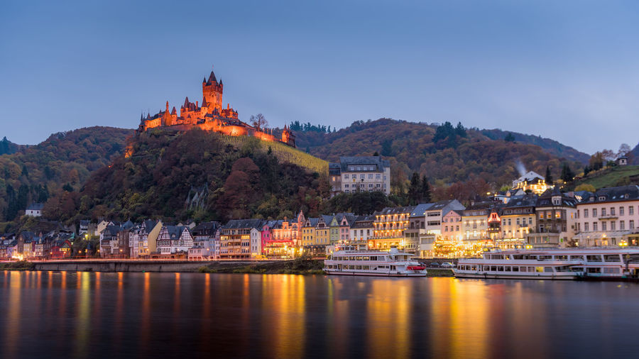 Cochem imperial castle on the moselle river, germany