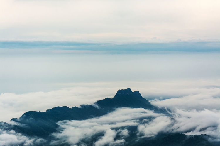 Scenic view of cloudscape against sky during sunset