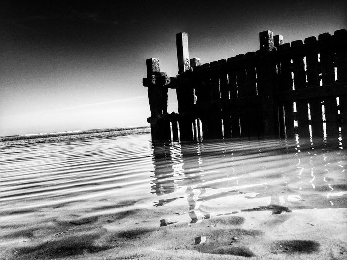 Reflection of built structures in water