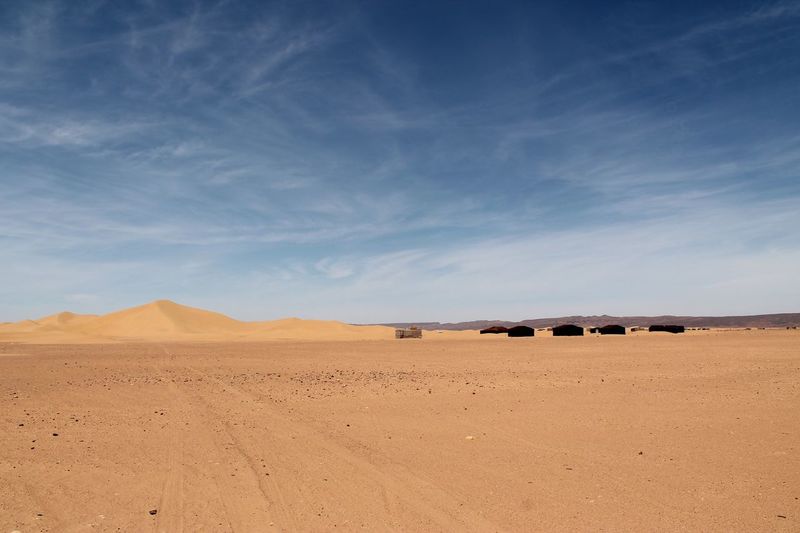 Idyllic view of desert against sky