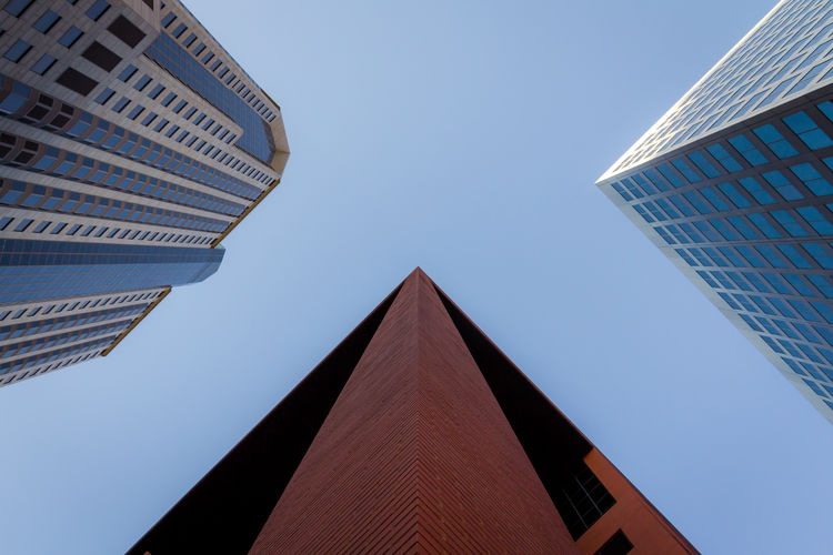 Low angle view of buildings against sky
