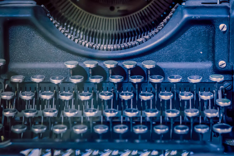 Close-up of typewriter
