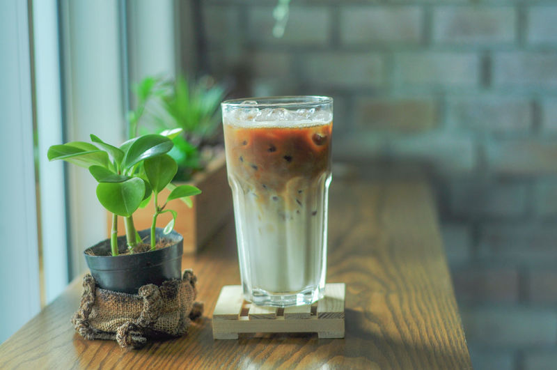 Close-up of drink on table