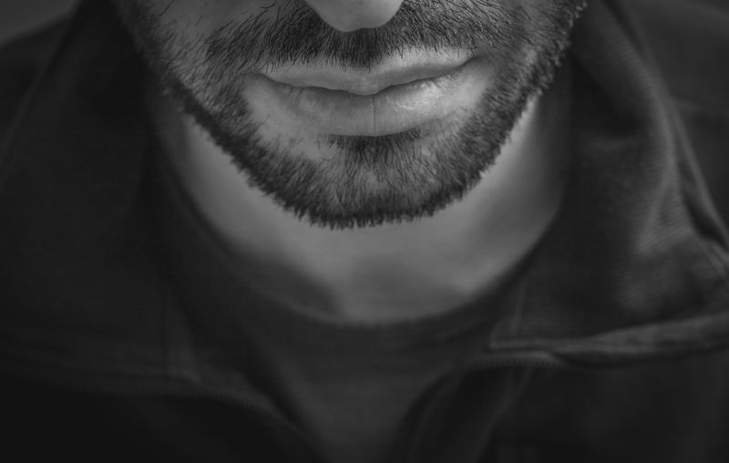 Close-up portrait of smiling man