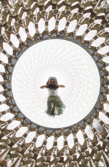 Directly above shot of spiral staircase