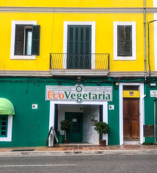 Exterior of yellow building