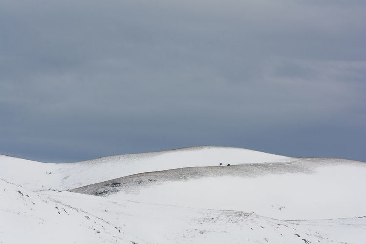 Snow covered mountain against sky