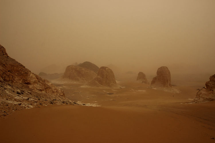 Sand storm white desert egypt