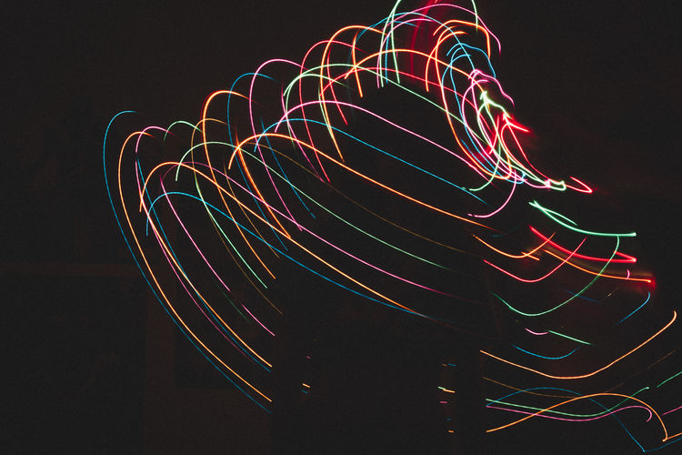 Light trails at night