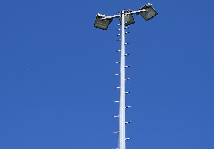 Floodlight mast at a small sports facility