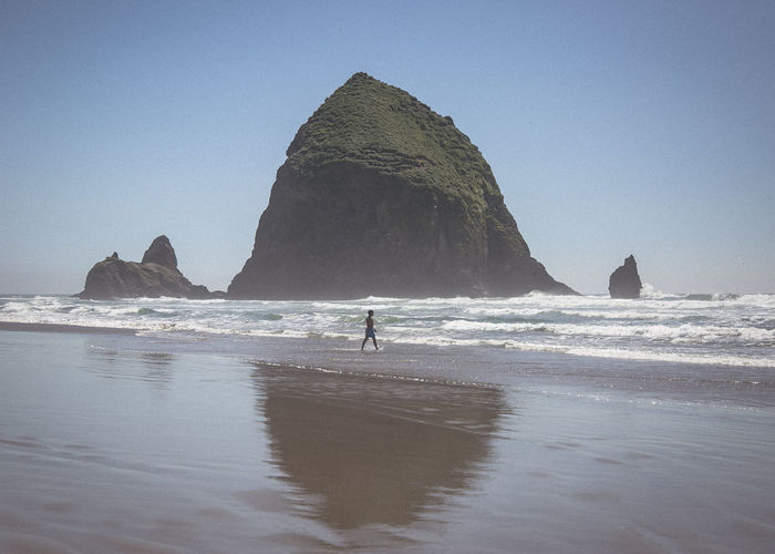 Cannon beach surfer
