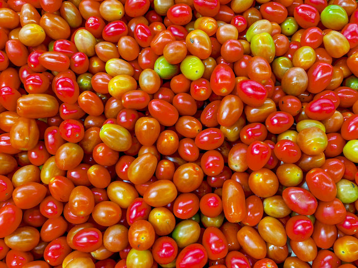 Full frame shot of multi colored tomatoes