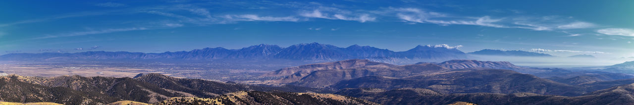 Views of wasatch front rocky mountains oquirrh mountains yellow fork rose canyon in salt lake utah