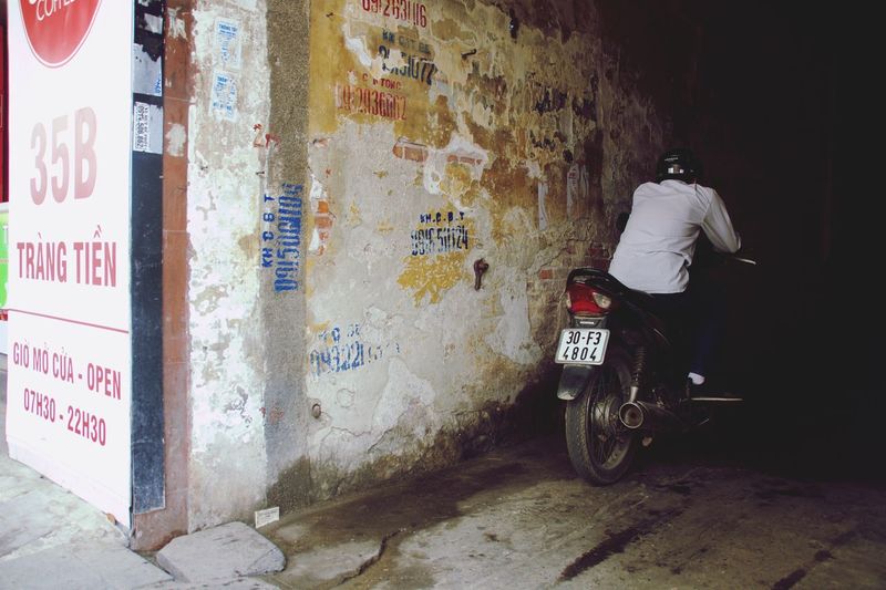 Scooter in alley