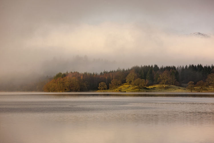 Scenic view of lake windermere in the british lake district