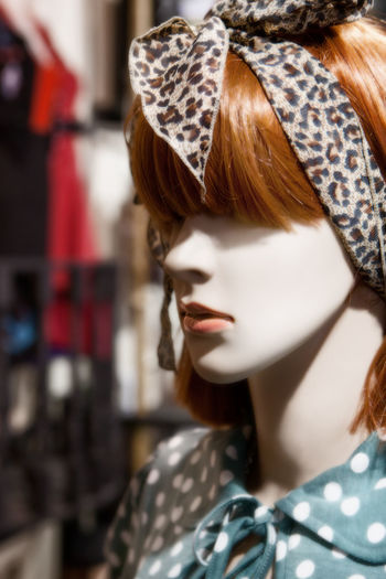 View of mannequin in store