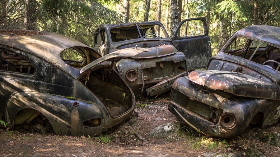 Abandoned vintage car