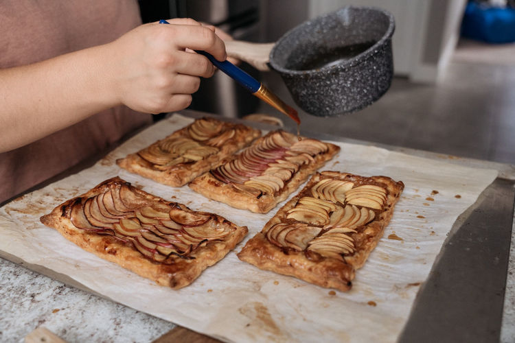 Midsection of preparing food