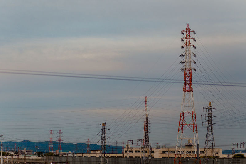 Electricity pylon against sky