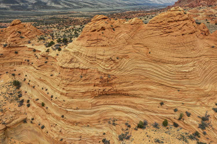 Strange rock formations in wah weap arizona desert