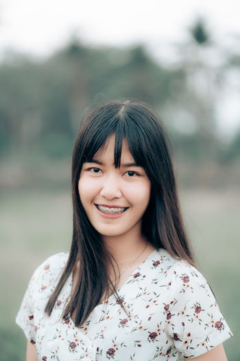 Portrait of a smiling young woman