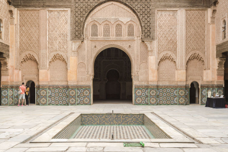The ben youssef madrasa islamic school in medina, marrakech