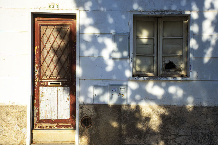 Exterior of house, door and window