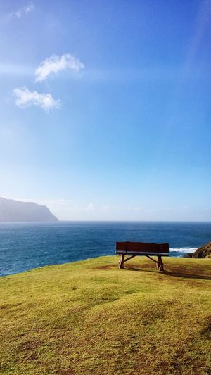 Scenic view of calm sea against sky