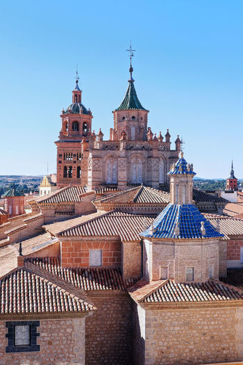 Roofs and building of the cathedral of teruel, aragon. spain