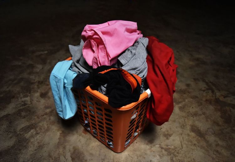 Close-up of laundry in basket