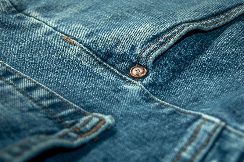 Full frame shot of blue jeans