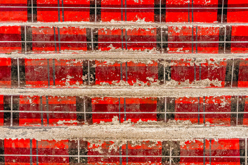 Full frame shot of red brick wall