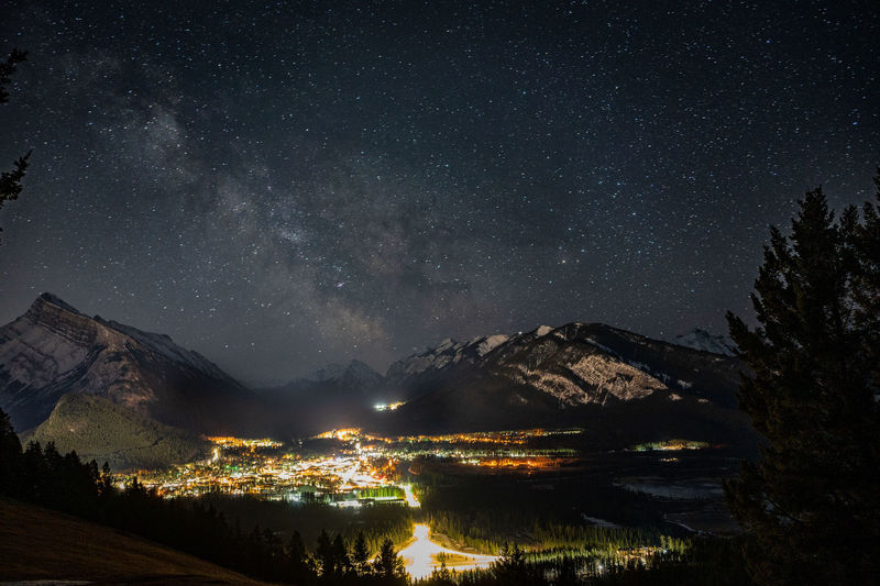 Milky way over banff township