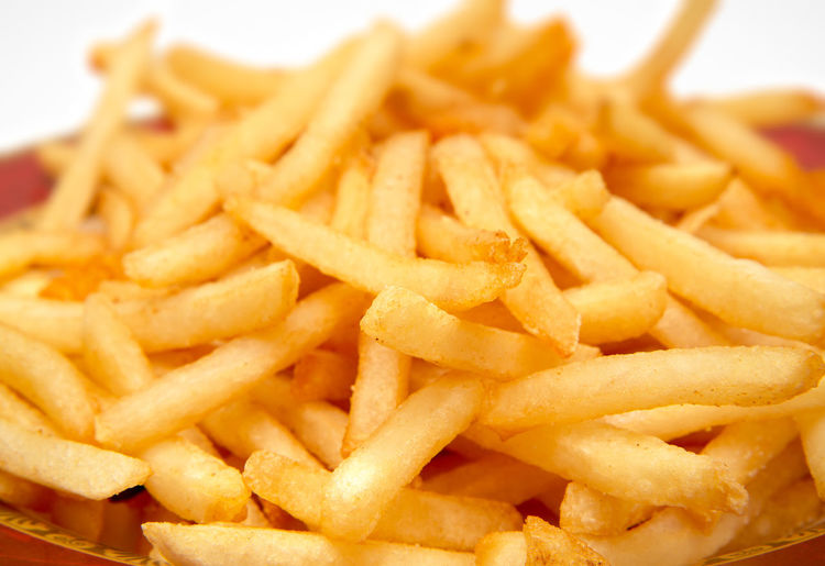 Close-up of fresh fries with rice